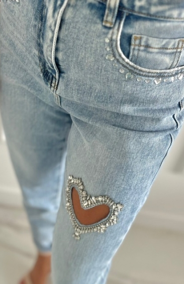 Spodnie jeansowe HEART WITH DIAMONDS