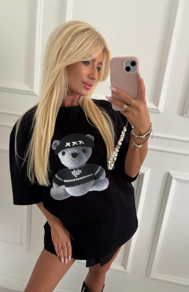 Bluzka t-shirt BEAR czarna