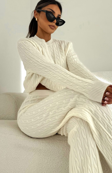 Komplet bawełniany GABRIELLA śmietana