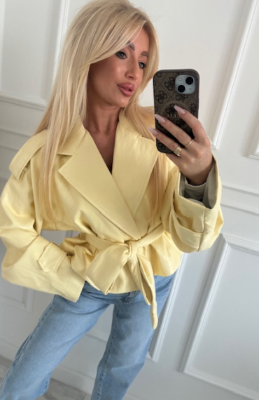 Kurtka ekoskóra MANDY żółty