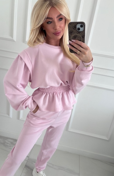 Komplet dresowy LALA pudrowy róż