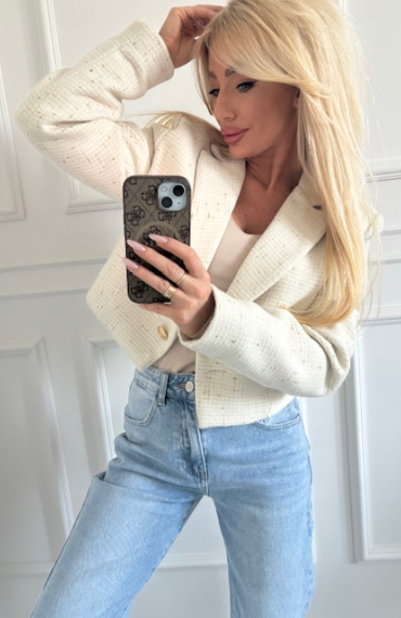 Marynarka ZŁOTA NITKA beżowa