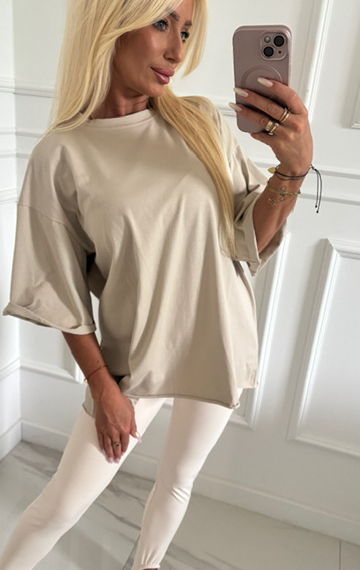 Bluzka t-shirt CLASSIC beżowy