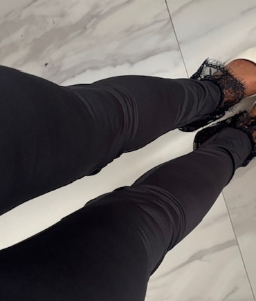 Legginsy CLASSY czarna koronka