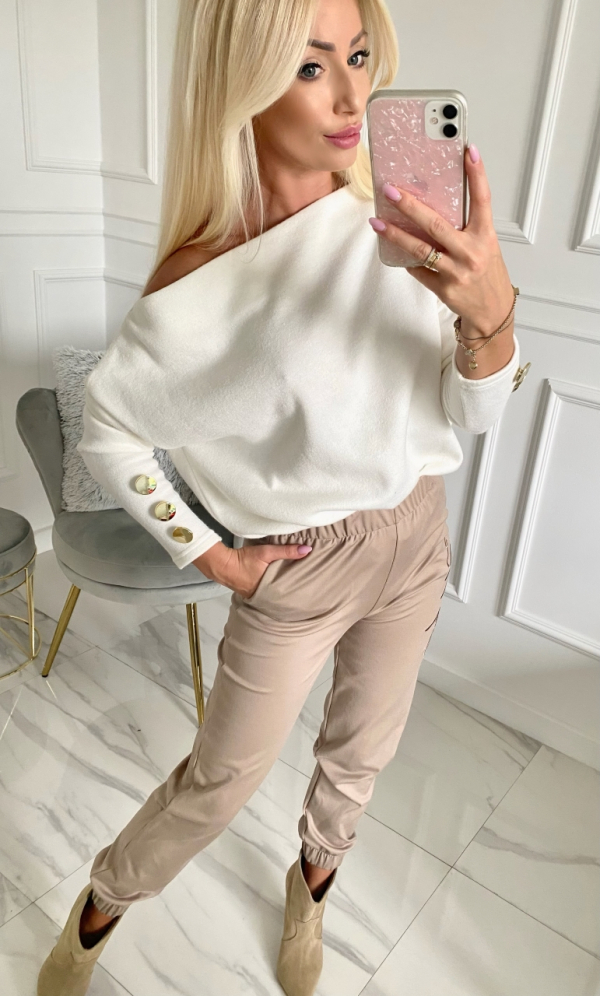 Spodnie joggery SIMPLE camel