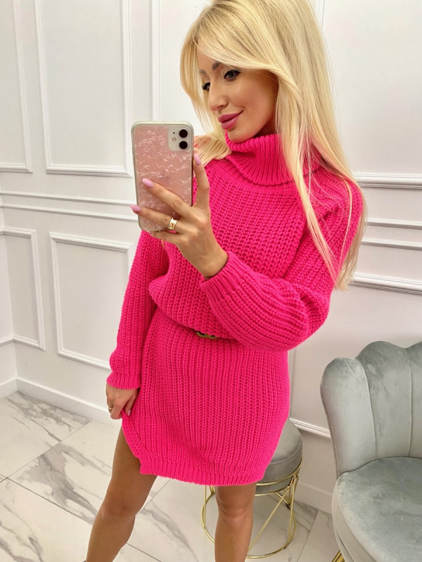 Sukienka golf BELLUCCI neon pink