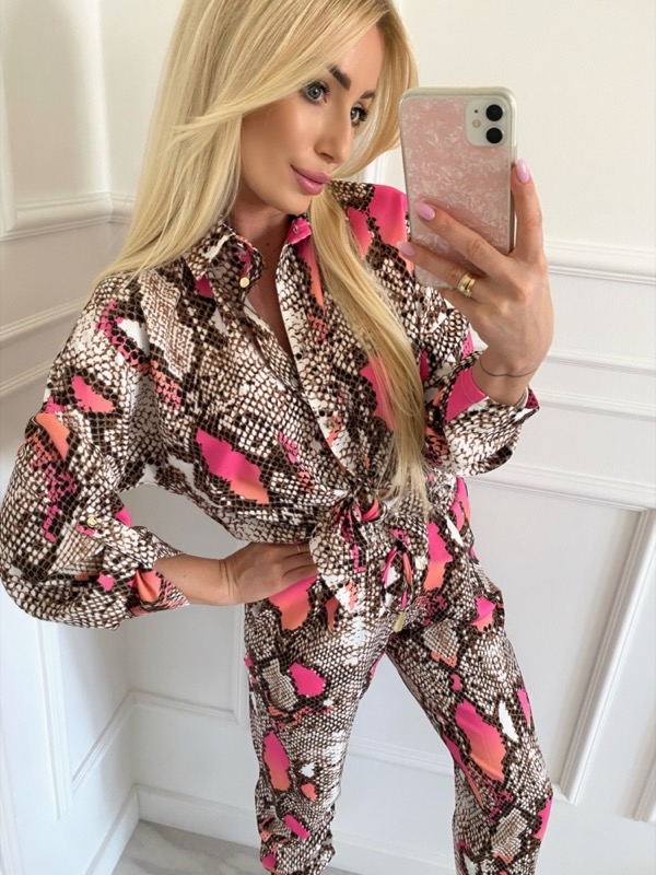 Komplet JASMIN pink snake